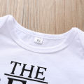 3PCS Baby Boy Clothes Set O-neck Romper+infant Pants+Cap Newborn Outfit. 