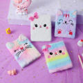 Winter Notebook Personalized Diary School Supplies Student Award Diary Plush Notebook Cute Girl Embroidery. 