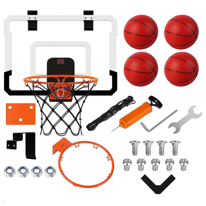 Indoor Mini Basketball Hoop with Electronic Scoreboard-For Door