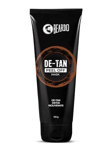Beardo DeTan Peel off Face Mask for Men, 100g | Coffee Extract to Remove Tan Deep Cleansing, Defeat Blackheads Whiteheads, Face Mask for Glowing Skin(FROM INDIA)JEZ