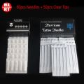 50Pcs 3RL 5RL 7RL 9RL 11RL Size Tattoo Needles + 50pcs 3/5/7/9/11RT Size Clear Disposable Tattoo Tips Tattoo Kit. 