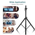 Universal Speaker Stand Mount Holder Heavy Duty Tripod w/ Adjustable Height from 40” to 71” and 35mm Compatible Insert Easy Mobility Safety Pin and Knob Tension Locking for Stability. 