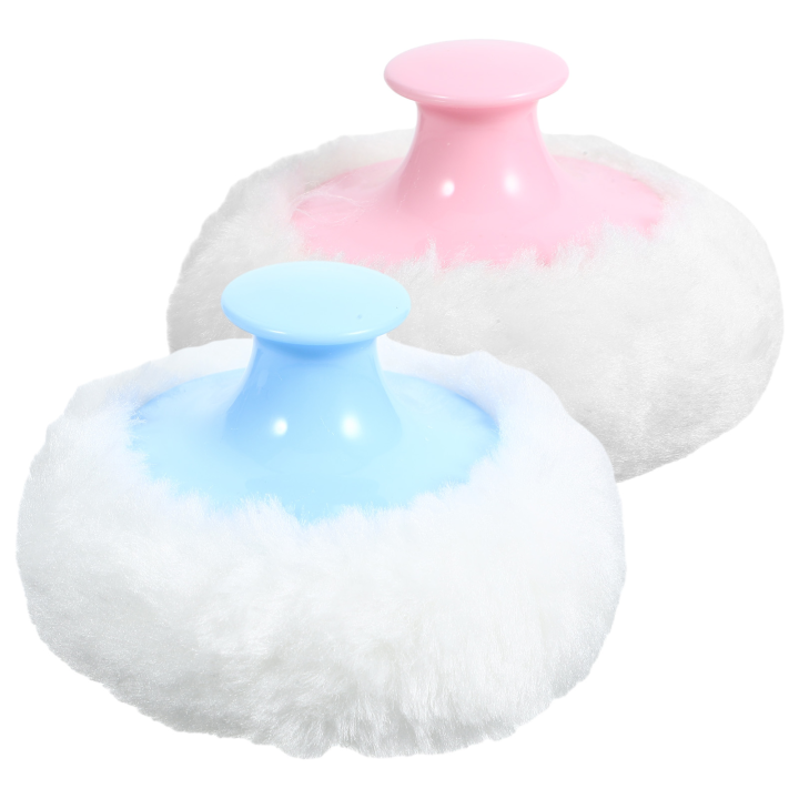 4PCS Baby Talcum Powder Puffs Baby Body Powder Puffs with Short Handles
