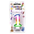 1Pc Colour Happy Birthday Number Cake Candles 0 1 2 3 4 5 6 7 8 9 Cake Topper Kids Girls Boys Bar Party Supplies Decoration. 