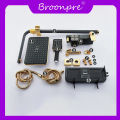 BROONPRE  Bathroom Shower Set, White Gold Thermostatic Shower System of 10 Inch Rainfall Shower Head Brass Bathtub Faucet Hot Cold Shower. 