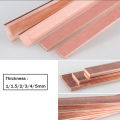 1PCS T2 Metal Rod Red Copper Flat Bar Strip 99.95% Pure Copper Plate Thickness 1/1.5/2/3/4/5mm*15MM*250MM. 