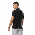 Moose Men’s Superior Pique Polo T-Shirt - Jet Black. 