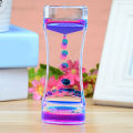 【Unique features】NEW Floating Color Mix Illusion Timer Liquid Motion Visual Slim liquid Oil Gl Acrylic Hourgl Timer Clock Ornament Desk. 