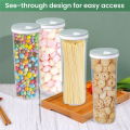 PP Tall Food Storage Spaghetti Noodle Pasta Container with Locking Lid Clear Dry Food,Light Green Easy to Use. 