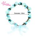 Muses Mall Lightweight Flower Crown Boho Lace Flower Crown Headband for Women Elastic Design Hair Accessories for Girls Floral Garland Headdress for Festival Parties Mini Flower Crown Headpiece. 