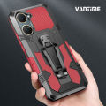 Vantime for vivo Y03 / Y03t 4G Phone Back Belt Clip Case Kickstand Cover. 