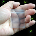 100pcs Clear Plastic Mini Ziplock Bag Transparent Jewelry Crystal Packing Pouches Reusable Zipper Lock Sack Thickness 0.2mm. 
