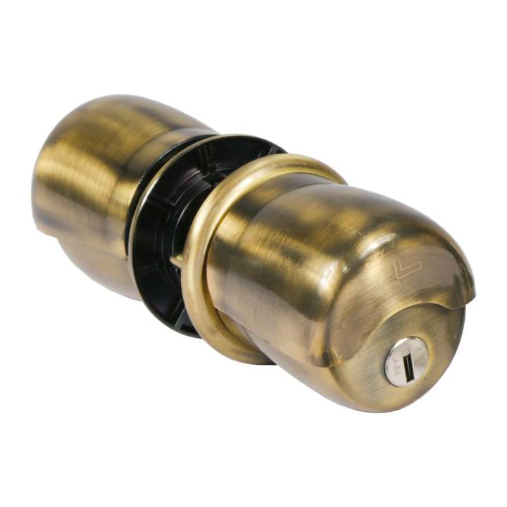 Round Lock Key Simple Cylindrical Round Door Lock with Key - Gold / Silver Door Lock / Round ...