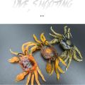 2PCS Durable Silicone Simulation Rubber Crab Soft With Double Hook Sea Fishing Bait Brown Green Orange Fishing Lures Fishing. 