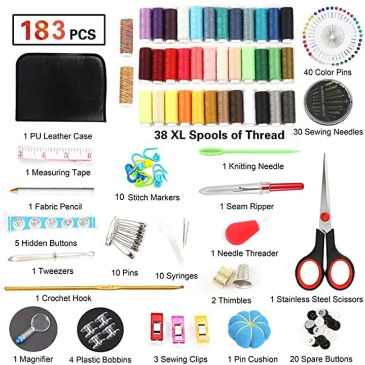 Sewing%20Box%2068-183Pcs%20Multi-function%20Travel%20Sewing%20Kit%20Stitch%20Needle%20Thread%20Storage%20Bag%20Fabric%20Craft%20Mom%20Xmas%20Gift%20Sewing%20Set%20-%20Image%204