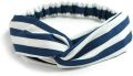 Hairband Women's Headbands, Navy Blue White Stripe Elastic Fashion Girl Fabric Headdress Hair Bowknot, Soft Head Wrap Stretchy Cute Hair Sports Yoga Fitness Accessory Festival Gifts for Women Girls Adults. 