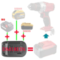 DM18EIN Battery Converter Adapter Charger for DeWalt for 18V 20V Li-Ion Battery for Einhell Lithium Tool. 