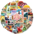 20/40/60pcs Travel City Landscape Cartoon Stickers for Laptop Luggage Skateboard. 