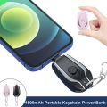 Mini Power Bank Portable Slim 1500mAh Powerbank for iPhone Lightning & Type C Mobile Phone Charging Emergency External Battery Pack Support Keychain Keytag Design Direct Plugin Charger 194396511 TecMall. 