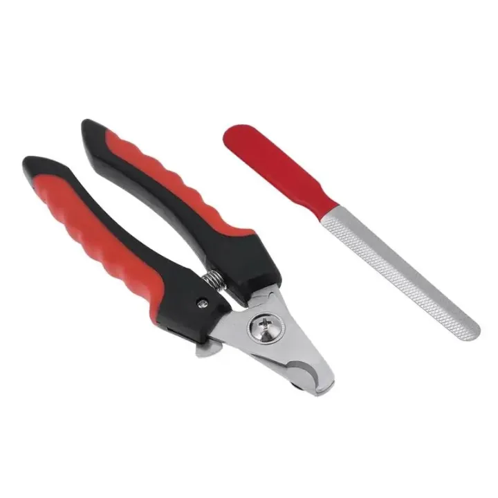 【wholesle668 Store】Cat Pet Dog Nail Grinder Steel Claw Toe Nail Scissor with File Pet Grooming Pet Nail Clipper Trimming Cutting