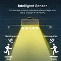 Auoyo Solar Sensor Light Outdoor Waterproof Garden Light LED Solar Lamp Spotlights Led Wall Light Outdoors Smart Sensor Human Induction Lamp Infrared Anti Theft Rustproof Street Lamp. 