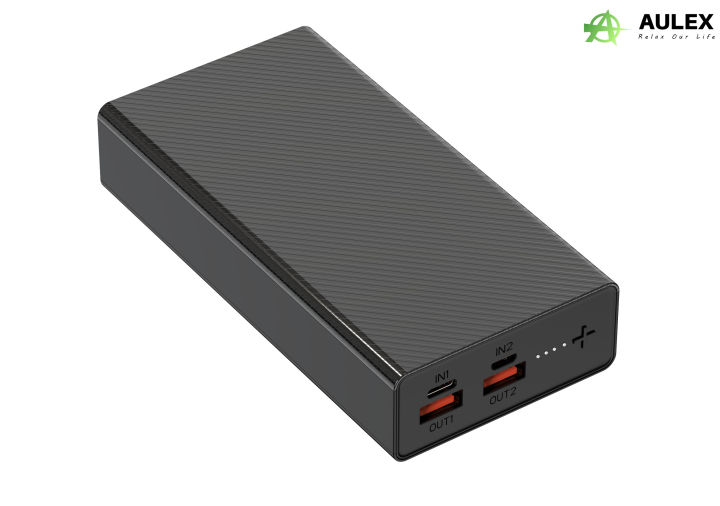 Original Aulex Power bank 20000mAh 2 USB Type C Micro Fast Charging ...