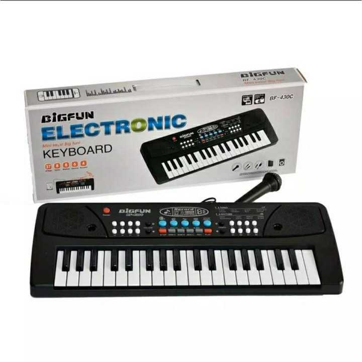 Electronic Keyboard Organ Piano 37 Keys With Mini Microphone BIG FUN Musical Instruments USB CHARGING AND AUX CABLE