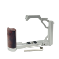 Wood Handle Camera Cage Stabilizer Rig for ZFC Cameras Silver. 