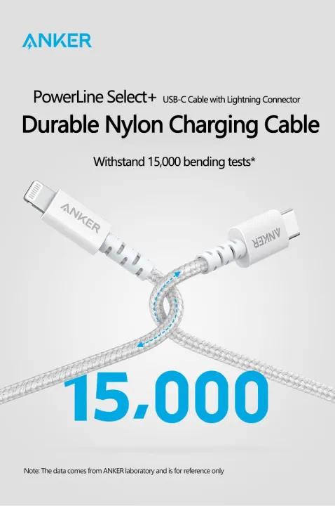 Anker%20USB%20C%20to%20Lightning%20Cable%20Mfi%20Certified%20Powerline%20Select+%20Nylon%20Braided%20Supports%20Power%20Delivery%206ft%20for%20iPhone%2011%2012%2013%2014%20-%20Image%202