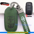 Toyota Veloz Yaris Raize Avanza Vios car key case genuine leather key cover Toyota keychain. 