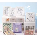 2023 Cute Mini Small Desk Calendar Cartoon Student Notes Memo Self-Discipline Clock-In Desktop Orna. 