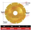 Brazing Cutting Disc Metal Saw Blade Cutting Blade Grinding Disc Diamond Grinder For Marble Ceramic Tile Cast Iron Granite T 800 L. 