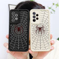 AMORVOR for Realme C11 2020 Back Cover Soft Square Ladder Grey Spider Print Silicone Camera Protection Phone Case. 