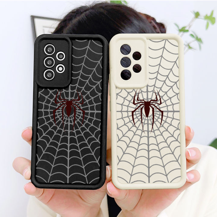 AMORVOR%20for%20Realme%20C11%202020%20Back%20Cover%20Soft%20Square%20Ladder%20Grey%20Spider%20Print%20Silicone%20Camera%20Protection%20Phone%20Case%20-%20Image%203