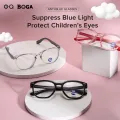 OQ BOGA 4 Colors Fashion Unisex Radiation Protection Anti Blue Light Plastic Oval Frame Computer Glasses Boys Girls Eye Protection Full Rim Eyewear. 