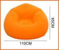 Inflatable Sofa Single Inflatable Chair, Air Sofa Inflatable Lazy Sofa Chair Bean Bag Gamer Recliner, Inflatable Lazy Sofa Washable Living Room Lounger Bedroom Bean Bag Chair Ultra Soft (Orange). 