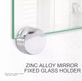 4PCS Zinc Alloy Mirror Clip Wall-Mount Bathroom Glass Clips Mirrors Supporting Sheet Frameless Bracket With Nails For 3-5mm Thick Mirror. 