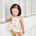 Summer Princess Baby Girls Clothing Set Cotton Newborn Baby Clothes Cute Toddler Girls Tops + Bloomer 2pcs. 