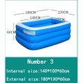Intime large 3 rings inflatable rectangular kids portable swimming pool(180cm*140*60cm). 