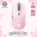 Fantech VX7 Crypto BLACK WHITE SAKURA EDITION 8000 DPI 6D Lightweight Macro Programmable Gaming Mouse (MO31). 