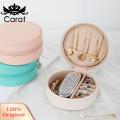 Carat Jewelry Box Zipper Closure Po ble Jewelry Display Travel Storage Box. 