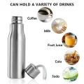 500ml/750ml/1000ml Sport Water Bottle Single-layer Rugged Water Cup Travel Camping Sports Drink Bottles Drinkware Stainless Steel. 