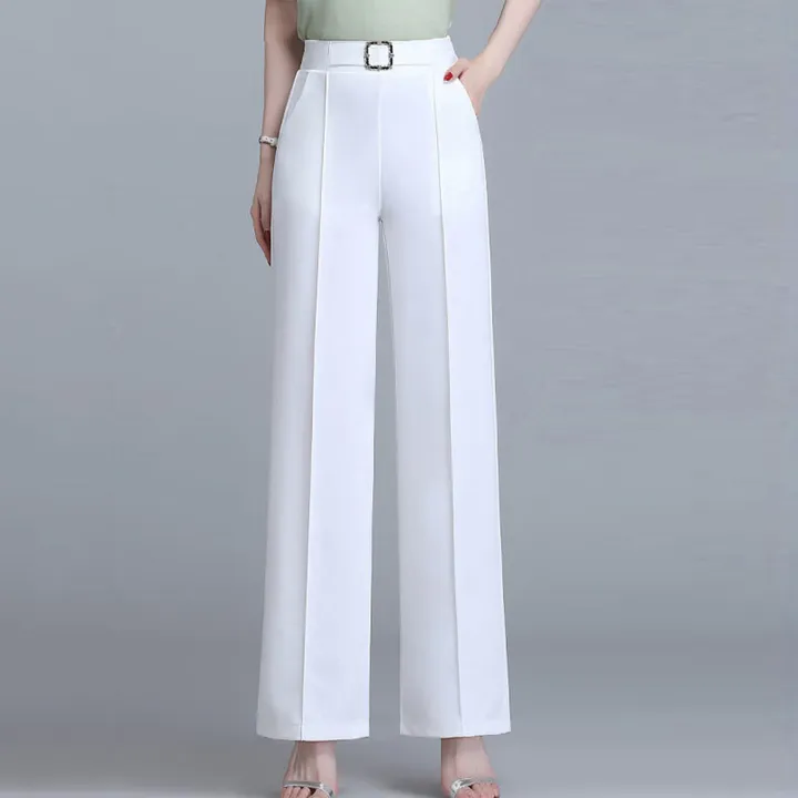 Office%20Trousers%20Pockets%20Office%20Lady%20Straight%20Wide%20Leg%20Trousers%20-%20Image%204
