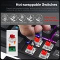 E-YOOSO Z686 RGB Mini slim 60% Mechanical Gaming Wired Keyboard All Keys Anti-ghosting Hot Swappable Red Switch 68 Keys for Compute PC Laptop with Software and free 5 red switches. 
