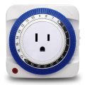 24 Hour Timer Socket Mechanical Program Timer Switch Socket 230V Wall Outlet Protector Energy Saveing(US Plug). 