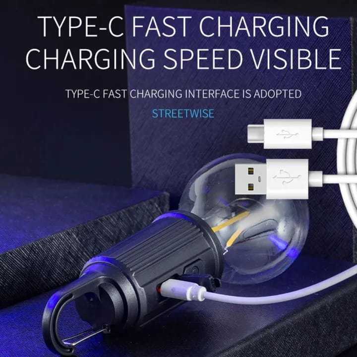 Rechargeable LED Light with Hook Design – Portable, Waterproof, USB ...