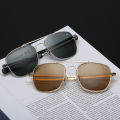New Metal Square Sunglasses Driver Driving Fashion Sunglasses Large Frame Men and Women Street Shot Glasses8054. 