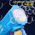Kids Bubble Machine Portable Kids Bubble Maker Machine with Light Fun Automatic Bubble Blower Toy for Boys Girls Perfect Birthday Gift 10 Holes Handheld Design Toddlers Bubble Machine. 