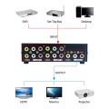4 Port AV Switch RCA Switcher 4 in 1 Out Composite Video L/R Audio Selector Box for DVD STB Game Consoles. 