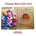 pokemon cards golden New Pokemon Metal Gold Card Mewtwo Eevee Arceus Energy Card Gengar Ash Ketchum Rare Game Collection Battle Trainer Card Kid GiftParty Games Crafts. 